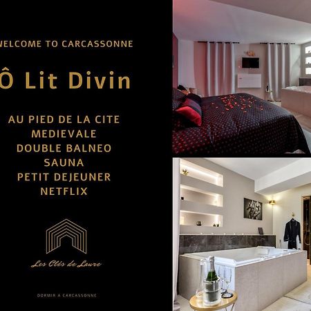 Les Gites De Laure - O Lit Divin, Instant De Volupte, Balneo Sauna, Climatisation, Netflix, 160M De La Cite Medievale Carcassonne Exterior photo